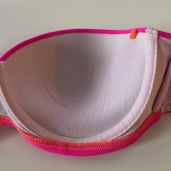 Victoria’s Secret Pink & Orange Strapless Bikini Top - Picture 5 of 7